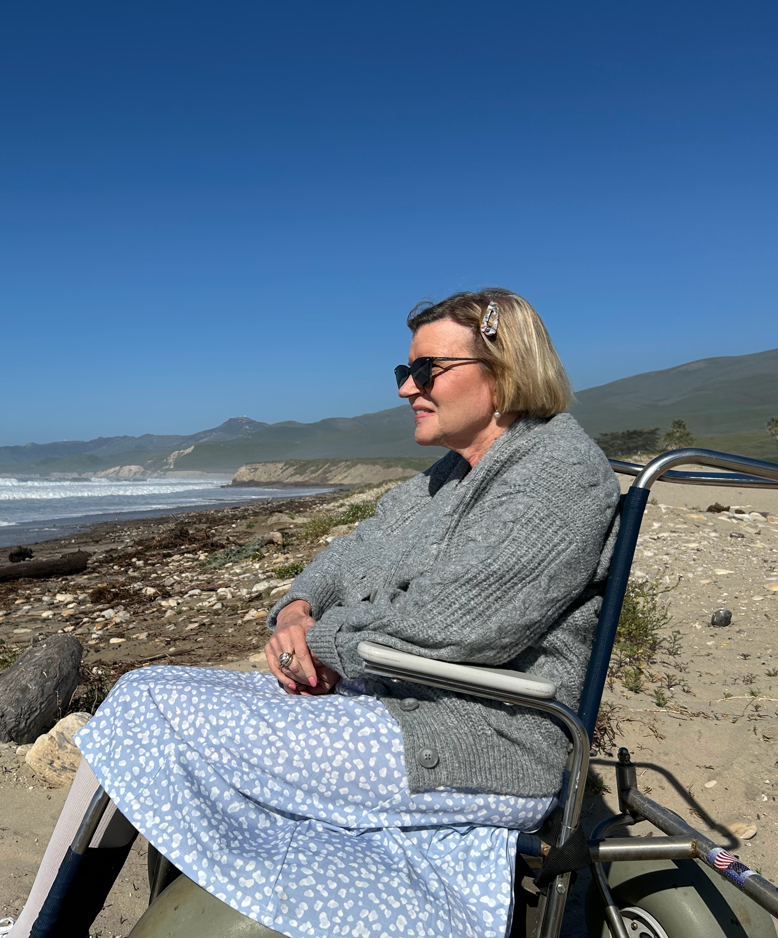 Andrea M. Erickson at the beach